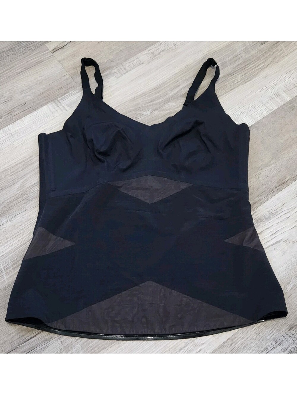 Honeylove Lift Wear Tank 1X Top Shapewear Shaper Built in Bra Sculpting Black